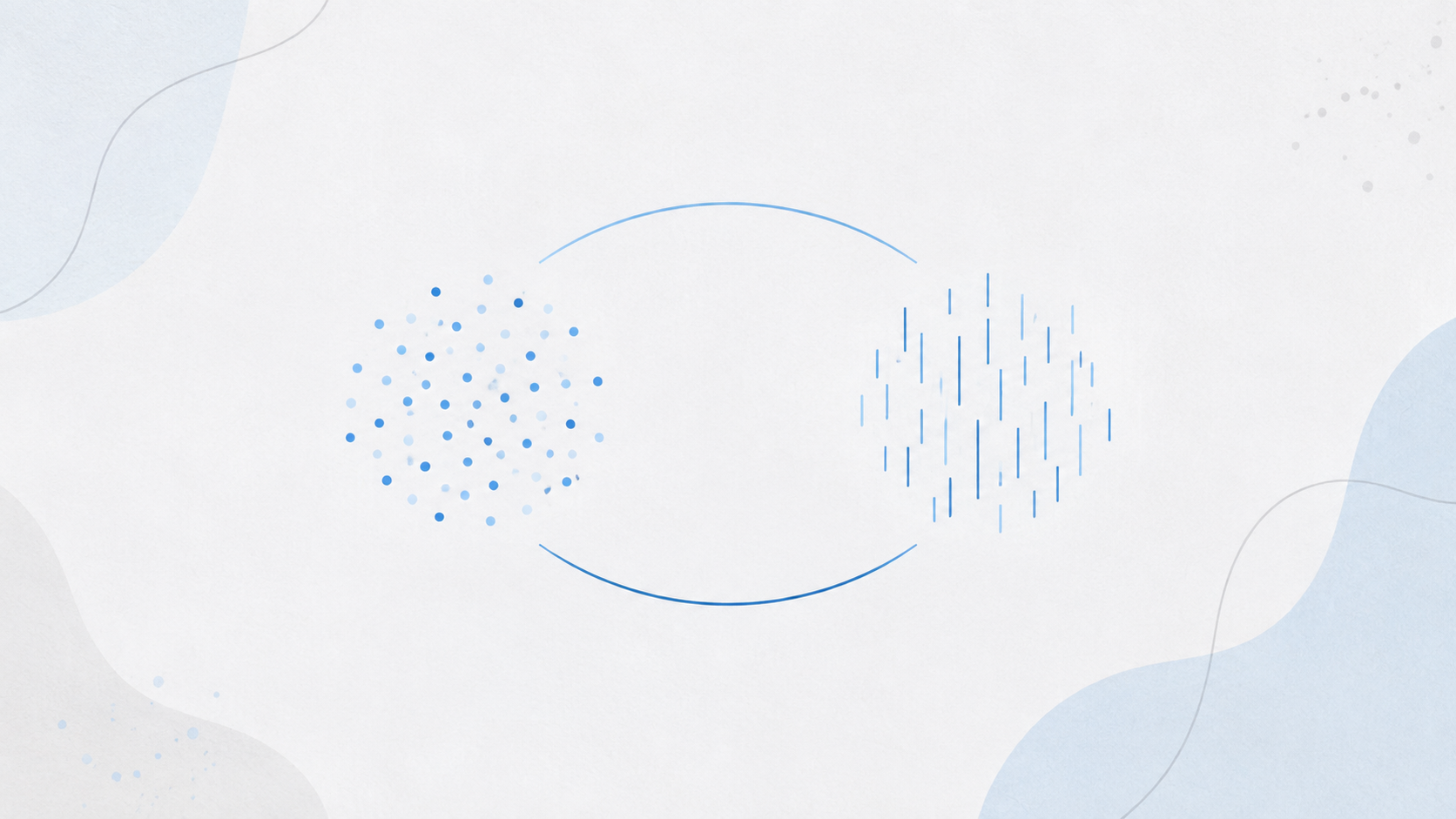 AI-generated placeholder illustration of translation between dots and expression patterns