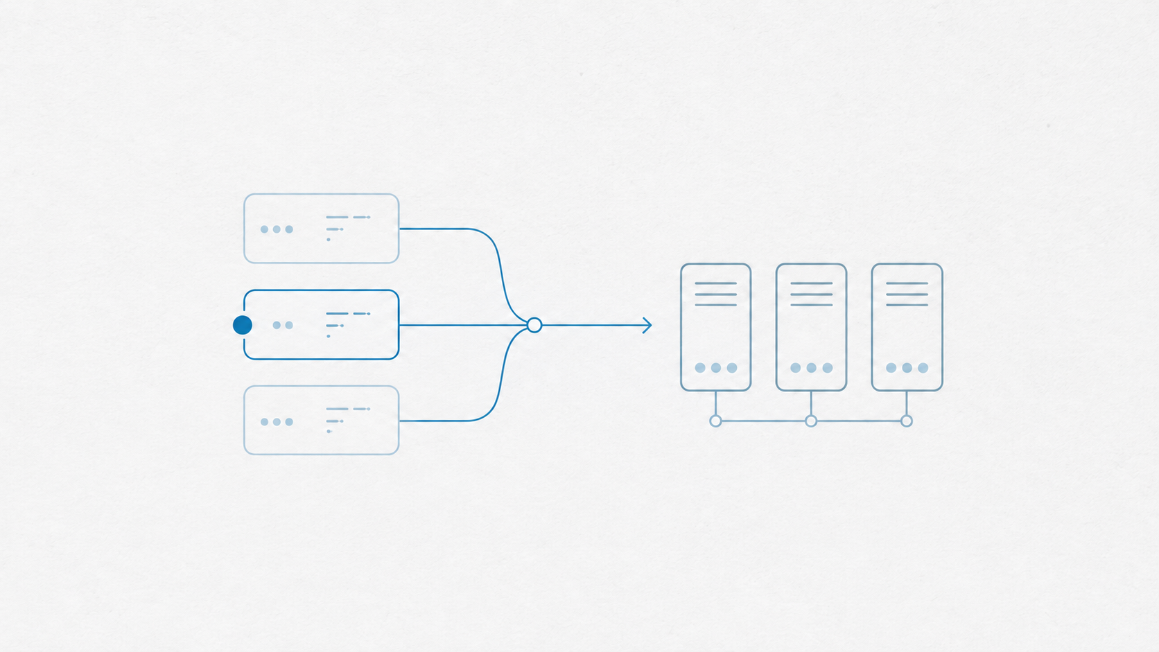 AI-generated conceptual illustration of function tasks dispatched to a compute cluster